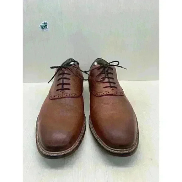 Aston Grey Ybilia Men’s Saddle Brown Leather Oxfords Lace Up Shoes Size US 11 - Picture 5 of 10